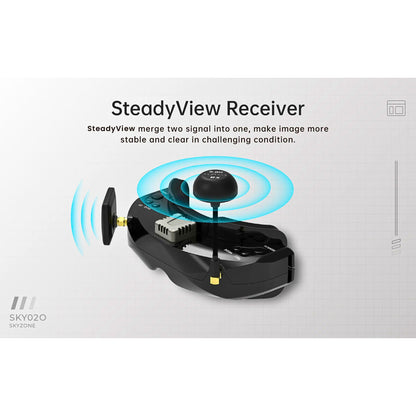 Skyzone SKY02O OLED 5.8GHz FPV Goggles - Black