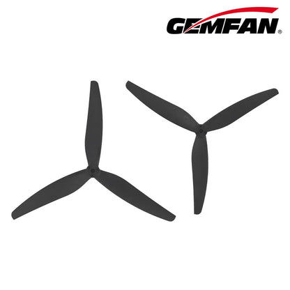 Gemfan 9046 Cinelifter Glass Fiber Nylon 3-Blade Propeller for 9 Inch FPV Drone (1CW + 1CCW) - Black