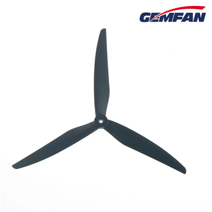 Gemfan 1050W Cinelifter Glass Fiber Nylon 3-Blade Propeller for 10 Inch FPV Drone (1CW + 1CCW) - Black