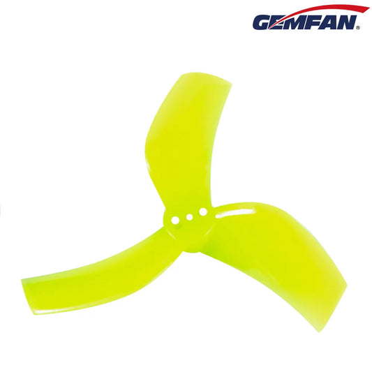 Gemfan D63 Ducted PC 3-Blade 1.5mm Cinewhoop Propeller for 2.5 Inch FPV Drone (4CW + 4CCW) - Yellow