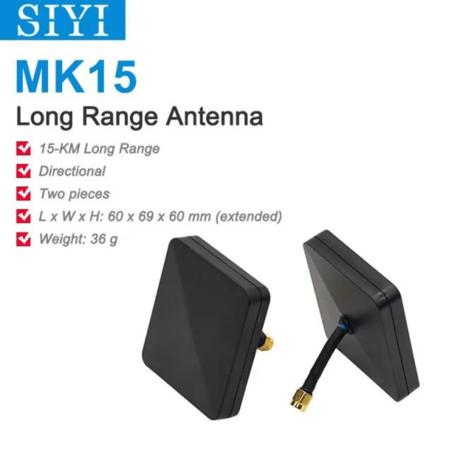 SIYI MK15 MK32 Long Range Antenna 14dB Directional Patch Antenna with SMA Connector Compatible with MK15 MK32 Remote Controller and Antenna Trackers