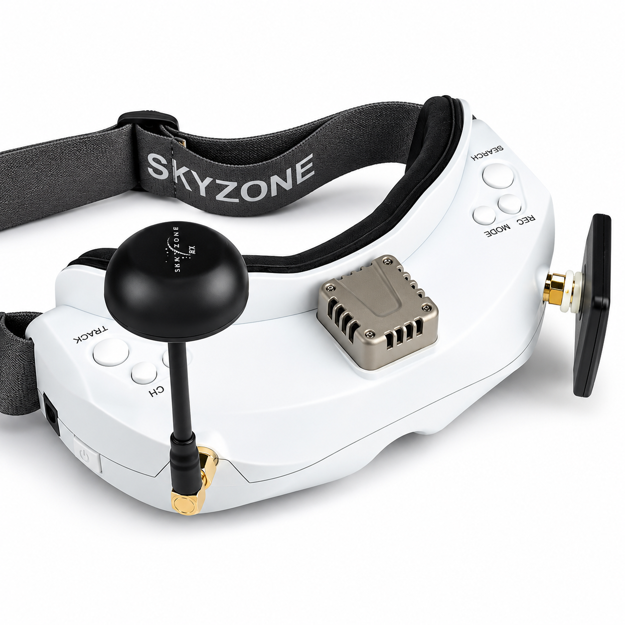 Side view of Skyzone SKY020 OLED FPV goggles