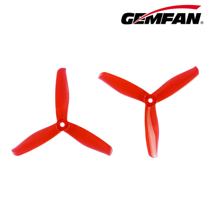 Gemfan 5155 PC 3-Blade Freestyle Propeller for 5 Inch FPV Drone (2CW + 2CCW) - Clear Red