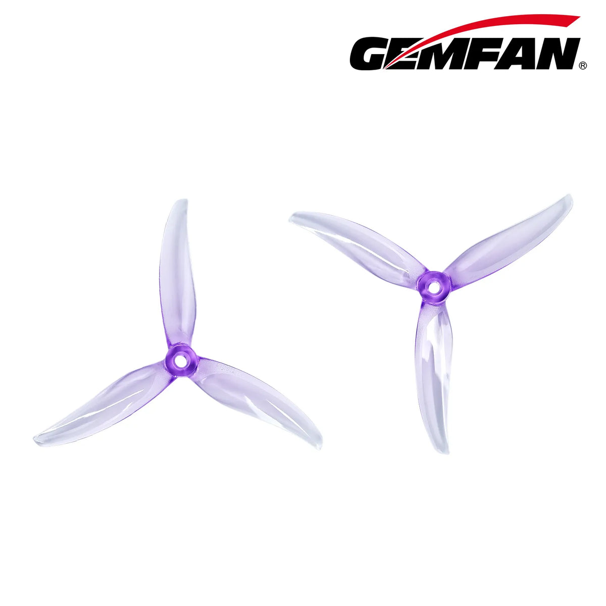 Gemfan 5129.2 MinJae PC 3-Blade Freestyle Propeller for 5 Inch FPV Drone (2CW + 2CCW) - Clear Purple