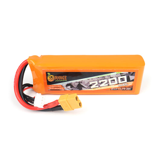 11.1V 2200mAh 3S 30C Lipo Battery with XT60 Plug (Brand Orange)