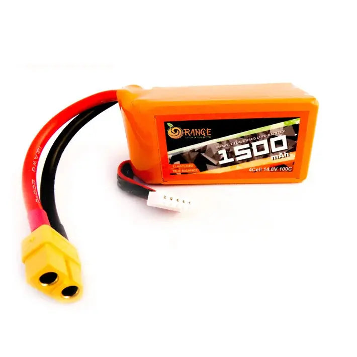 14.8V 1500mAh 4S 100C Lipo Battery with XT60 Plug (Brand Orange). Hi Tech xyz