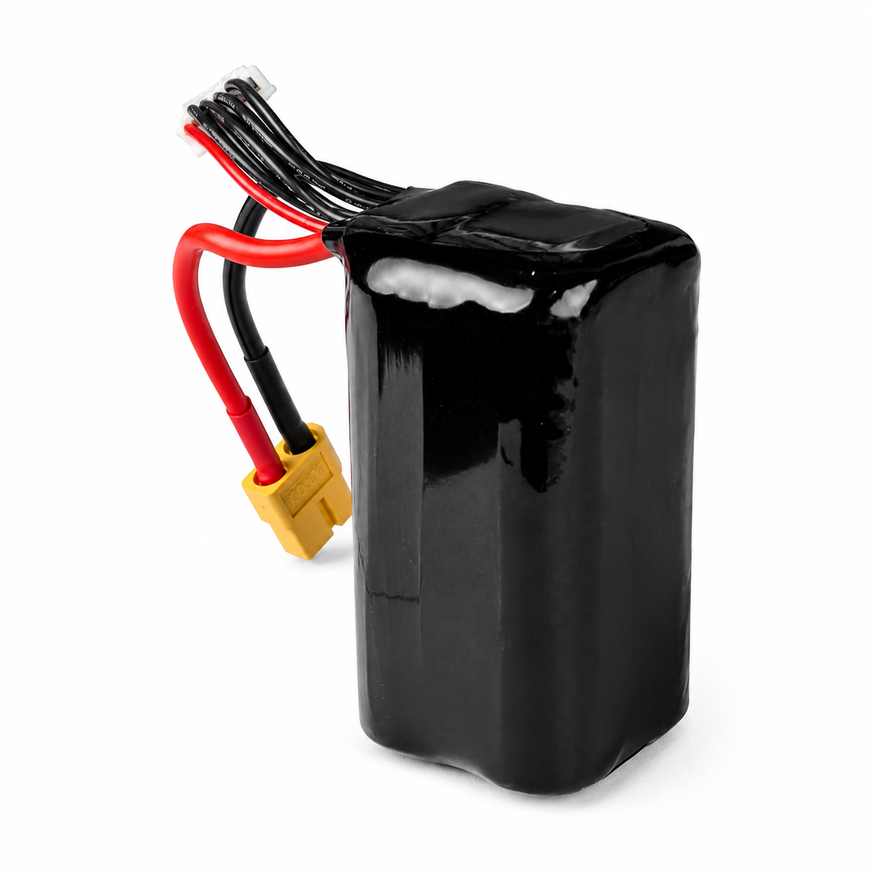 Angled View of 2850mAh 4S 1P Li-Ion Battery for FPV Drone Applications