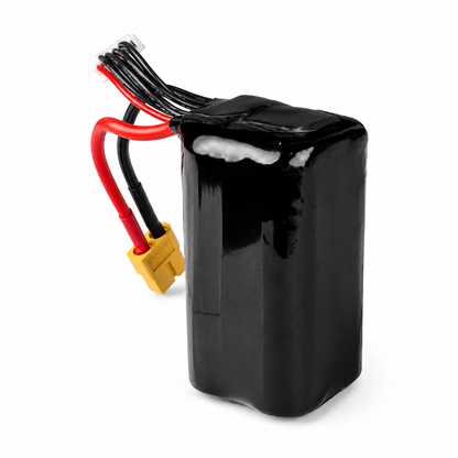 Angled View of 2850mAh 4S 1P Li-Ion Battery for FPV Drone Applications