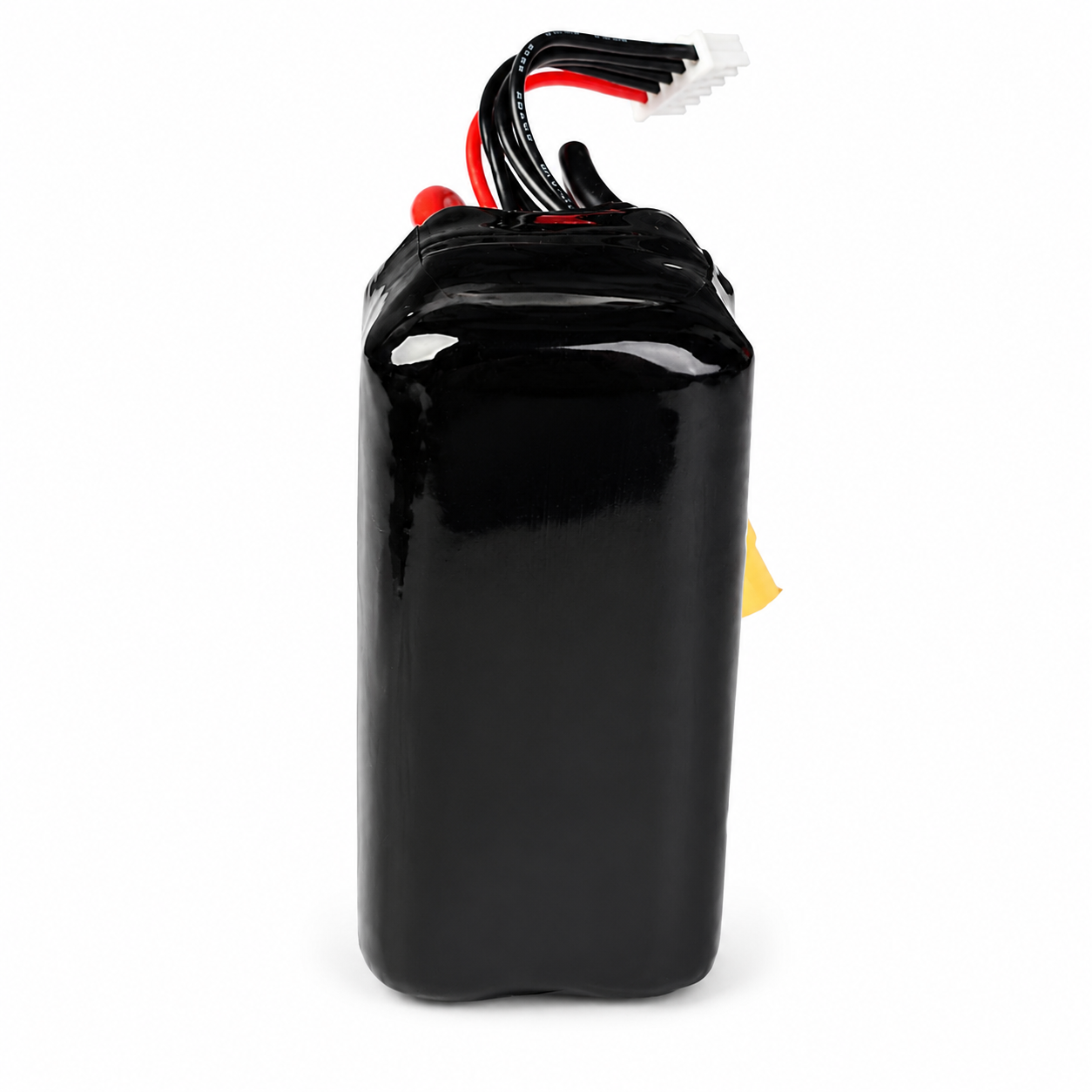 2850mAh 4S 1P 14.8V Li-Ion Battery Upright Front View with XT60 Connector and Balance Lead for FPV Drones, UAVs and Robotics