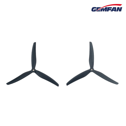 Gemfan 8046 Cinelifter Glass Fiber Nylon 3-Blade Propeller for 8 Inch FPV Drone (1CW + 1CCW) - Black