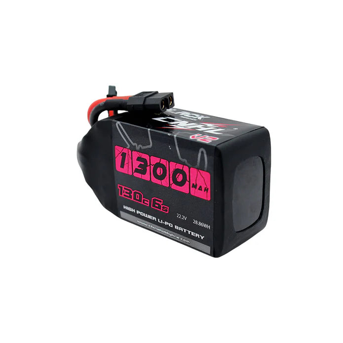 1300mAh 6S 130C V2.0 CHNL Black Series Lipo Battery