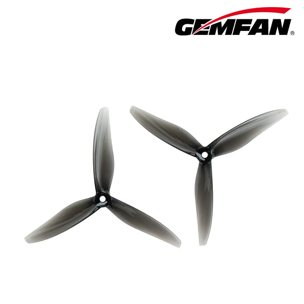 Gemfan 6045 Hurricane PC 3-Blade Freestyle Propeller for 6 Inch FPV Drone (2CW + 2CCW) - Clear Gray