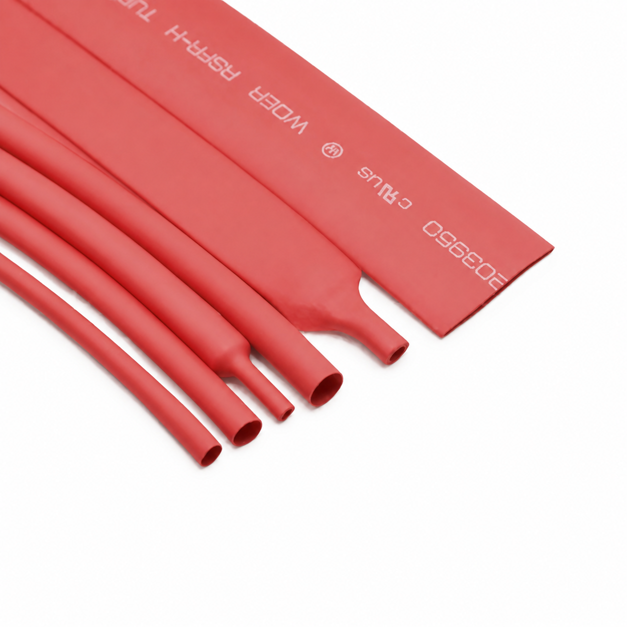 Pre-cut 2mm red heat shrink tubing for cable insulation