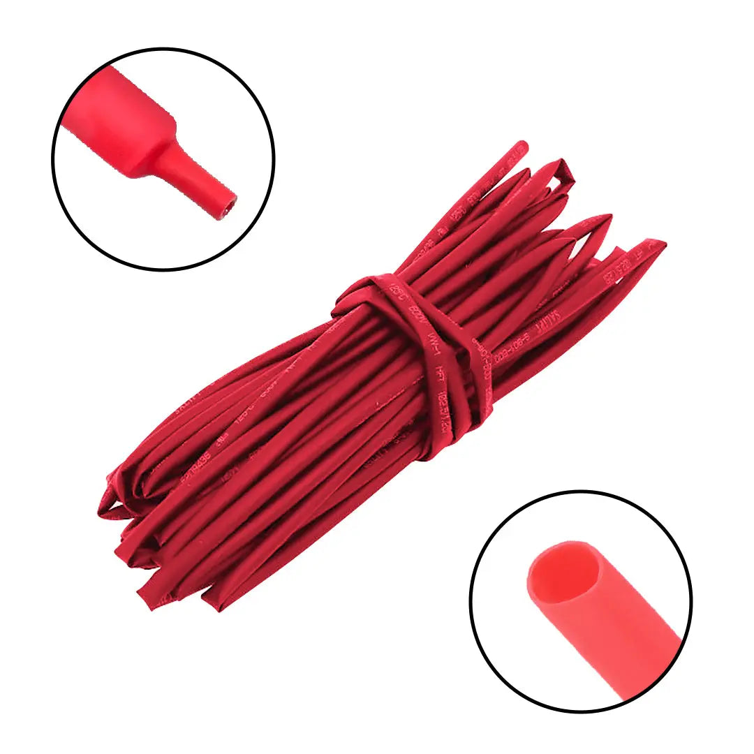 2mm Red Heat Shrink Sleeve 1 Meter for wire insulation and cable protection