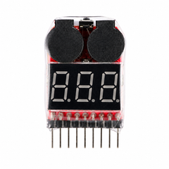 2S-8S LiPo Battery Voltage Tester & Battery Level Indicator with Alarm