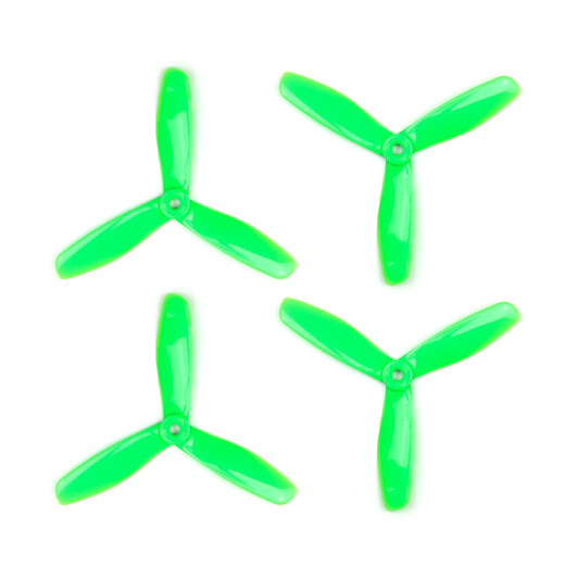 Orange HD Propellers 5045(5X4.5) Tri Blade Bullnose Polycarbonate Green 2CW+2CCW-2pairs