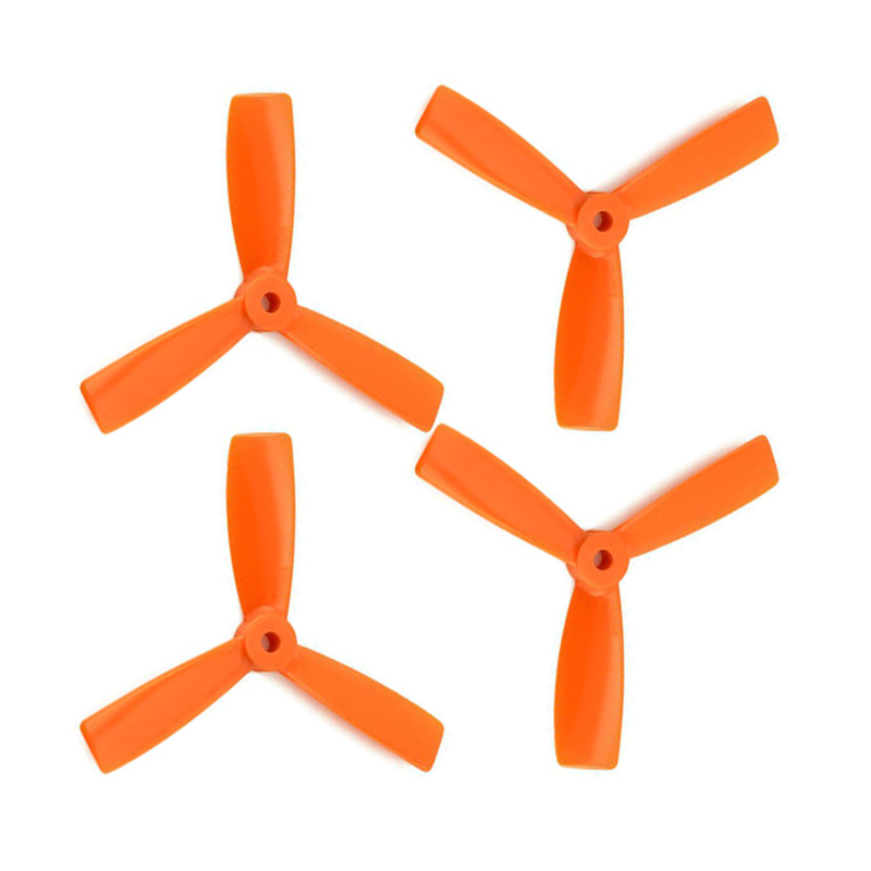 Orange HD Propellers 5045(5X4.5) Tri Blade Bullnose Polycarbonate Orange 2CW+2CCW-2pairs