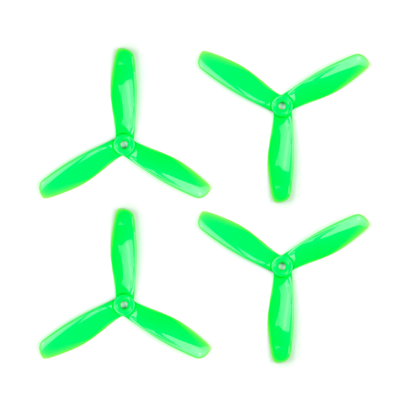 Orange HD Propellers 6045(6X4.5) Tri Blade Bullnose Polycarbonate Green 2CW+2CCW-2pairs