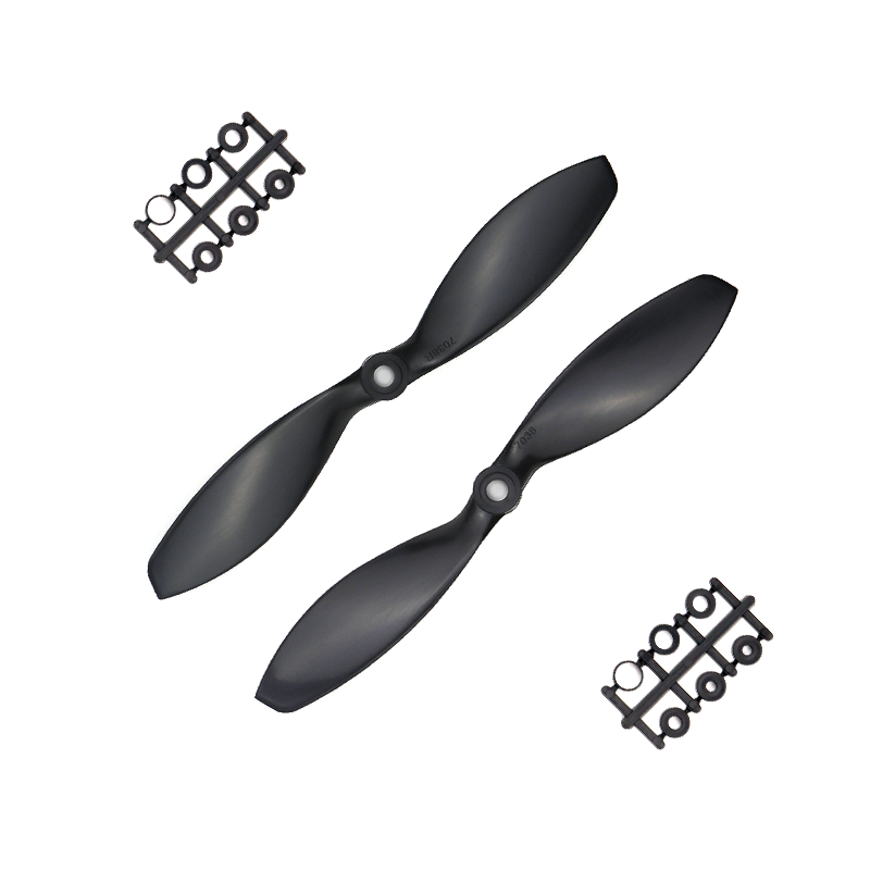 Orange HD Propellers 7038(7X3.8) ABS Black Props 1CW+1CCW-1pair