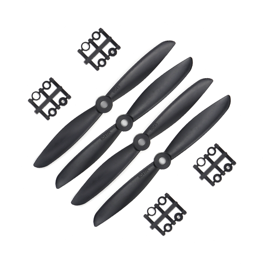 Orange HD Propellers 6045(6X4.5) Carbon Nylon Props 2CW+2CCW-2pairs Black