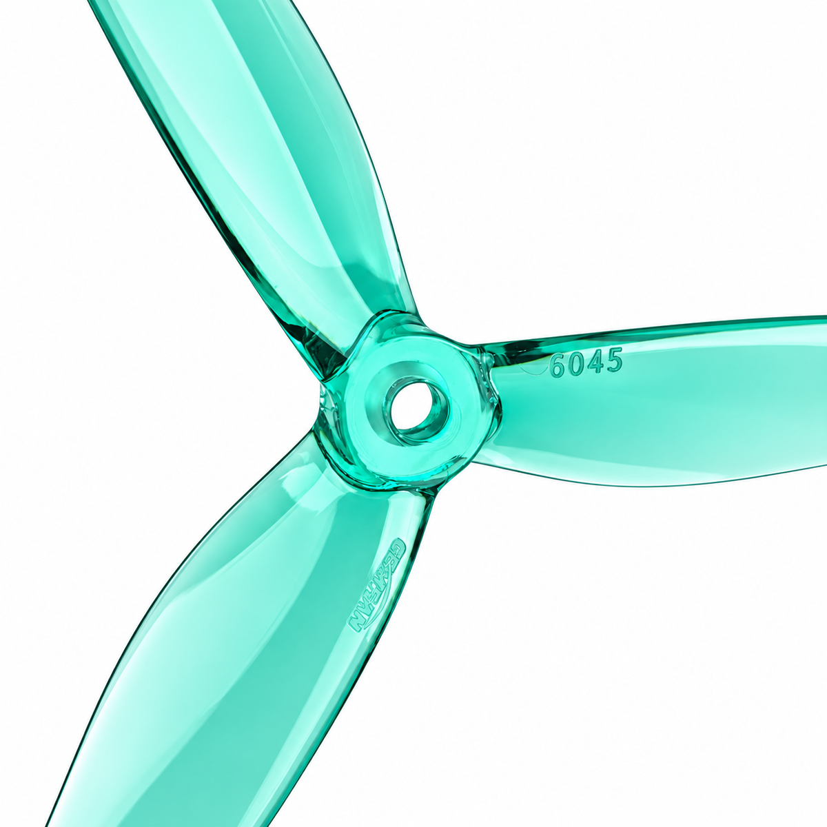Gemfan 6045 Hurricane PC 3-Blade Freestyle Propeller for 6 Inch FPV Drone (2CW + 2CCW) - Clear Green