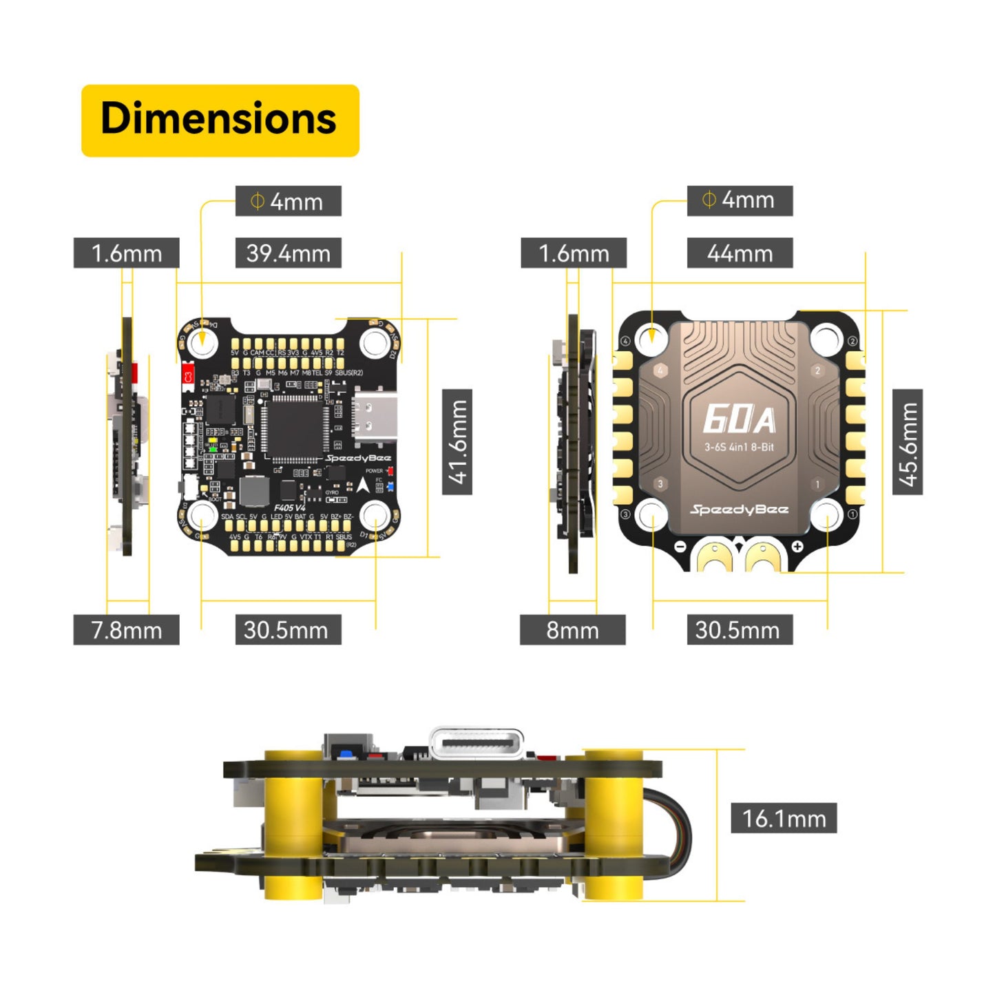 F405 V4 BLS 60A 30x30 FC&ESC Stack