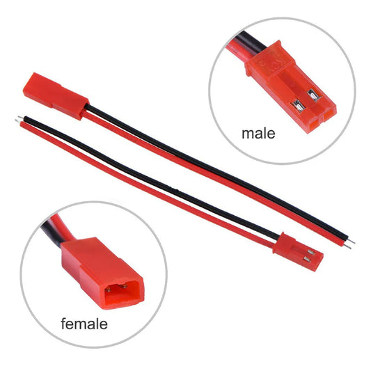JST Plug 2pin Connector Cable Wire-Male & Female