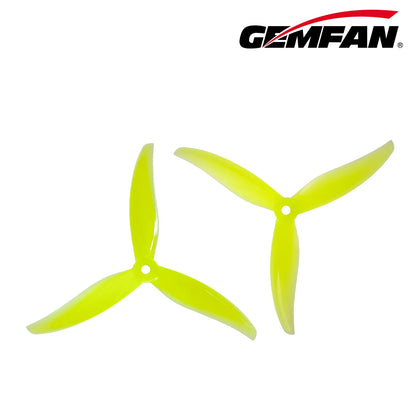 Gemfan 5127.5 PROXY PC 3-Blade Freestyle Propeller for 5 Inch FPV Drone (2CW + 2CCW) - Neon Yellow