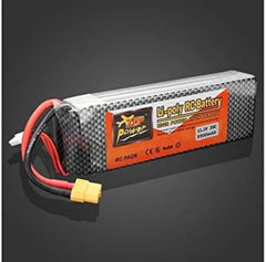 11.1V 5500mAh 3S 35C Lipo Battery with XT60 Plug (Brand ZOP Power).