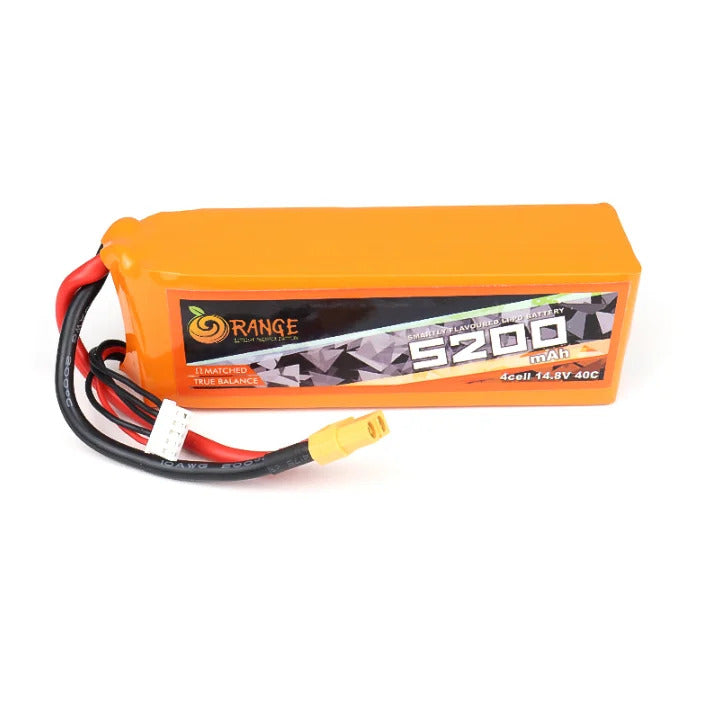 14.8V 5200mAh 4S 40C/80C Lipo Battery With XT60 Plug (Brand Orange). Hi Tech xyz