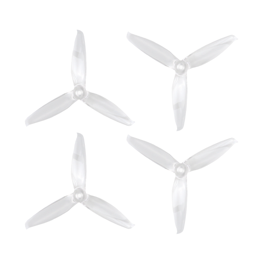 5152 HD Tri Blade Flash Propellers 2CW+2CCW - (2 Pairs) - Transparent glass.