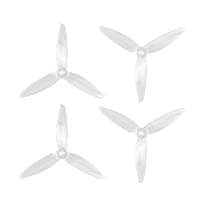 Orange HD 5152(5.1X5.2) Tri Blade Flash Propellers 2CW+2CCW 2 Pair- Transparent (Clear)