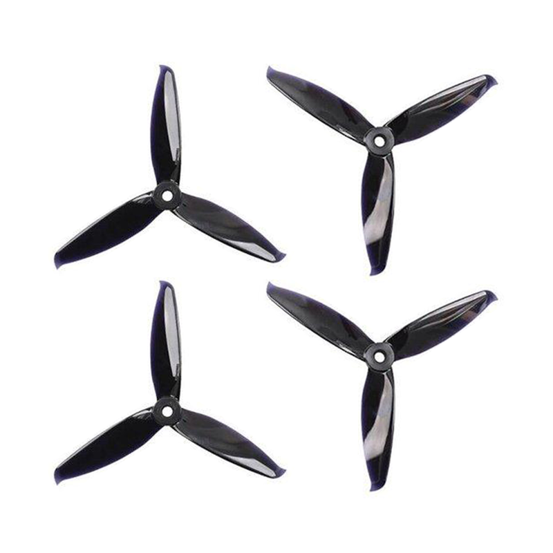 Orange HD 5152(5.1X5.2) Tri Blade Flash Propellers 2CW+2CCW 2 Pair-Black