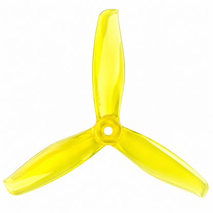 Gemfan 5155 PC 3-Blade Freestyle Propeller for 5 Inch FPV Drone (2CW + 2CCW) - Clear Yellow