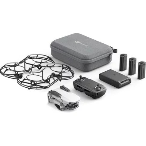 DJI Mavic Mini Fly More Combo Kit Drone, 3 Batteries & Spare Propellers, 2.7K Quad HD Video, 249 Gms, DJMAVICMC