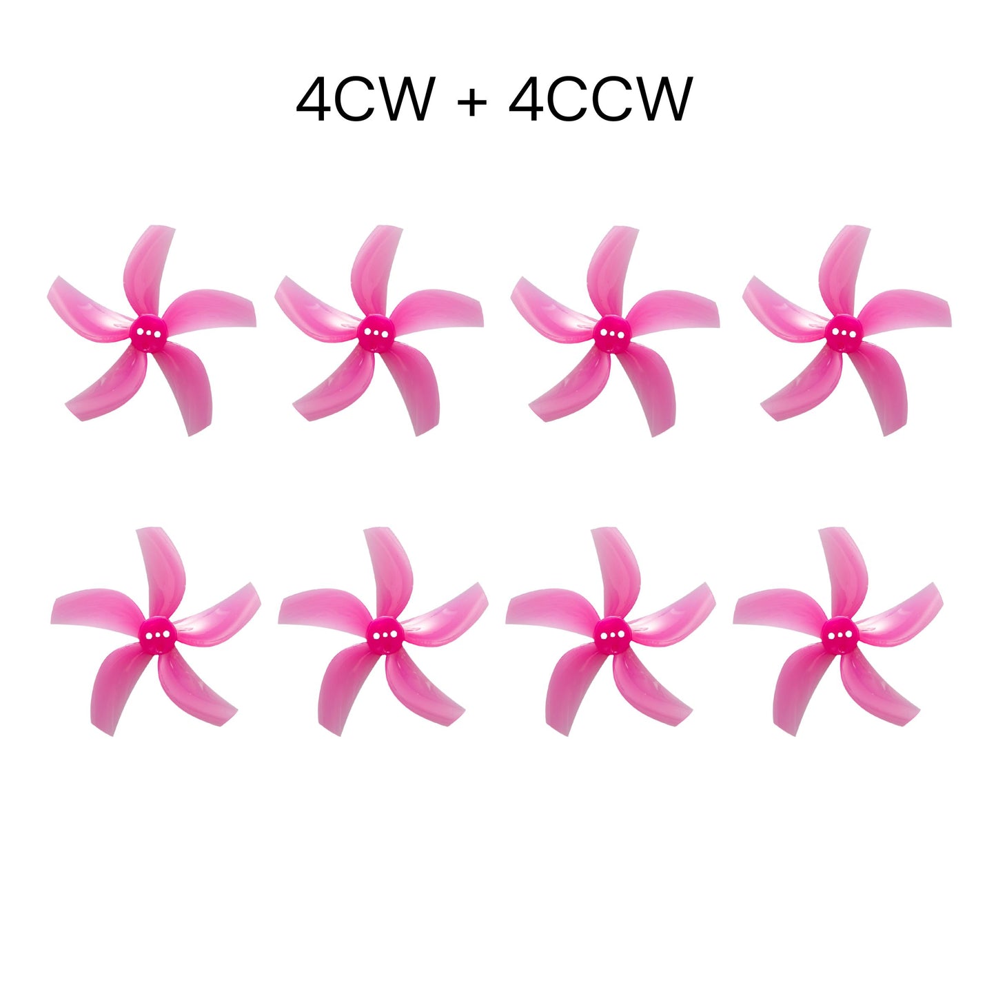 Gemfan D63 Ducted PC 5 Blade 1.5mm Propellers 4CW + 4CCW- Pink