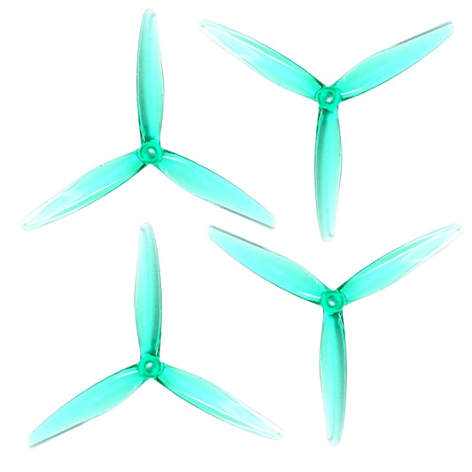 Gemfan 7050 Hurricane PC 3 Blade Propellers 2CW + 2CCW – Clear Green