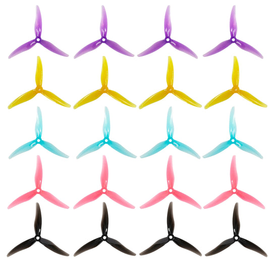 Gemfan Hurricane Durable 51477 3-Blade Propeller (Set of 4) – 5 Colours