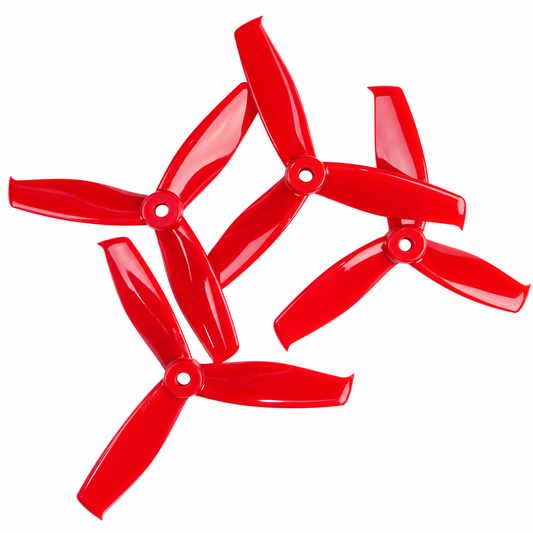 Gemfan 5055S Hulkie PC 3-Blade Freestyle Propeller for 5 Inch FPV Drone (2CW + 2CCW) - Ferrari Red