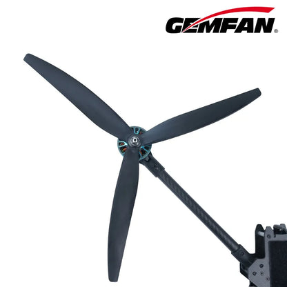 Gemfan 1050W Cinelifter Glass Fiber Nylon 3-Blade Propeller for 10 Inch FPV Drone (1CW + 1CCW) - Black