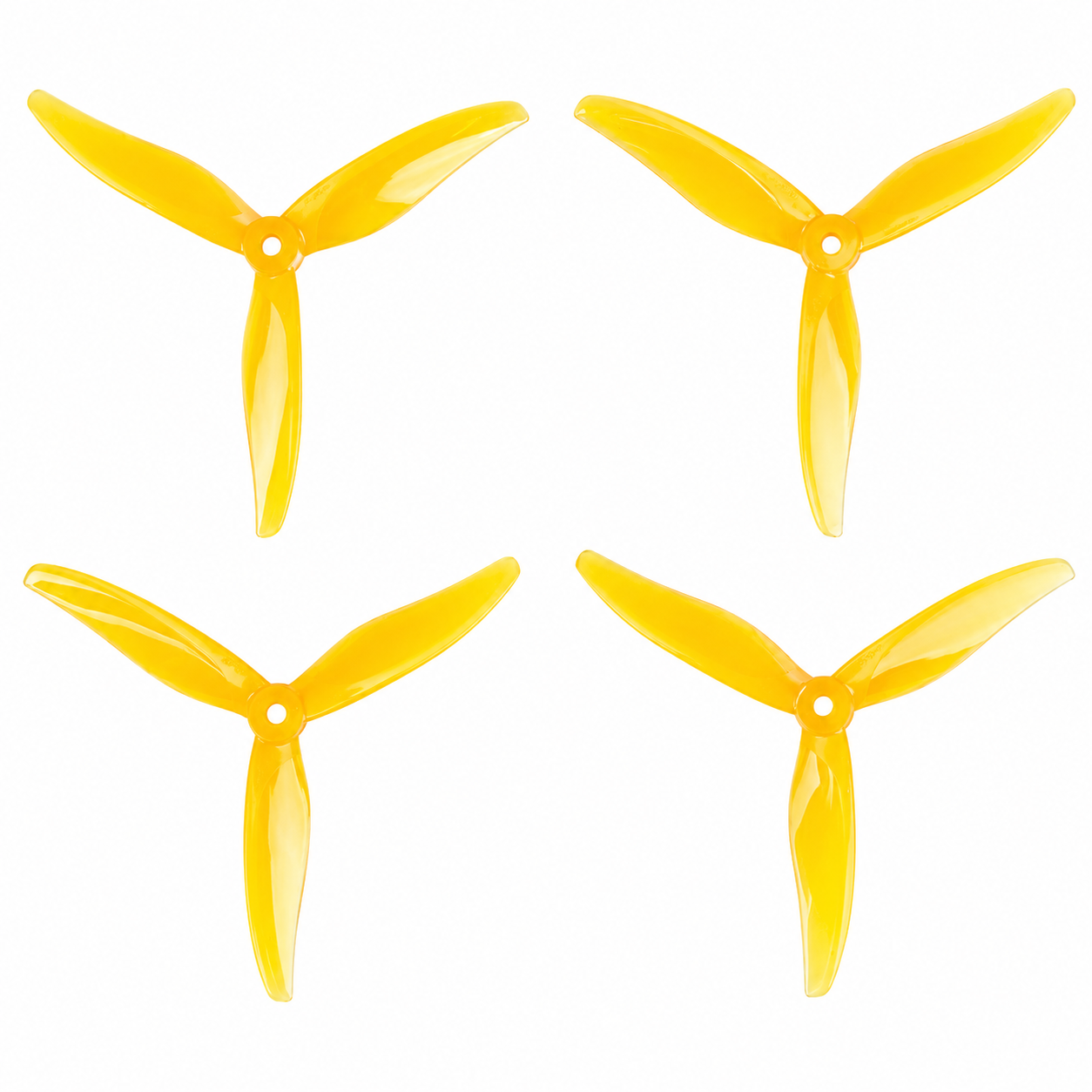 5129 YUKI Drone Propeller PC 3 Blade Yellow 2 Pair CW CCW