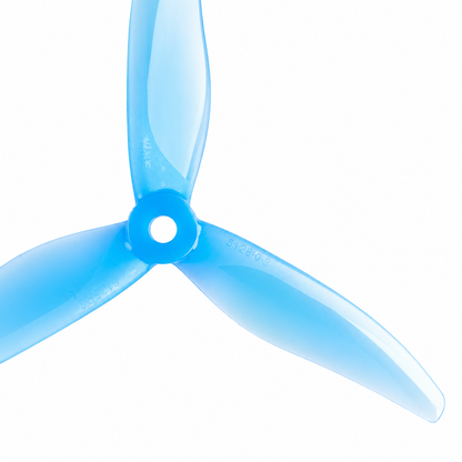 Angled view of 5129 YUKI PC 3 Blade Sea Blue Propeller