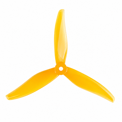 Side profile of 5129 YUKI PC 3 Blade Yellow Propeller