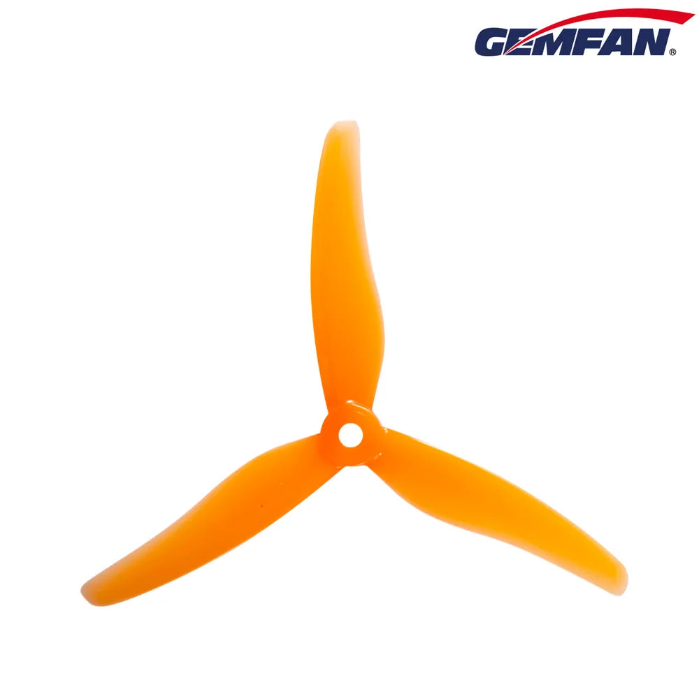 Gemfan 51433 Hurricane PC 3-Blade Freestyle Propeller for 5 Inch FPV Drone (2CW + 2CCW) - Orange