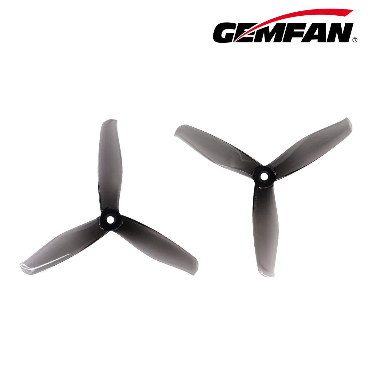 Gemfan 5155 PC 3-Blade Freestyle Propeller for 5 Inch FPV Drone (2CW + 2CCW) - Clear Gray
