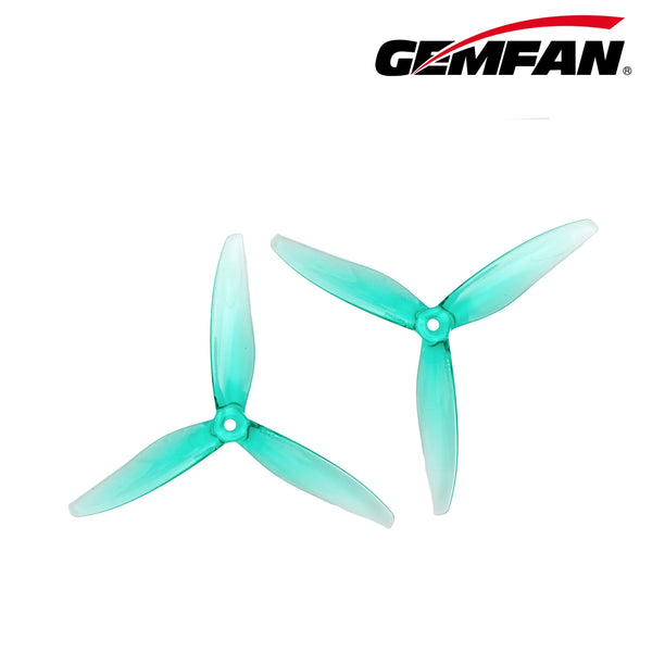 Gemfan 6045 Hurricane PC 3-Blade Freestyle Propeller for 6 Inch FPV Drone (2CW + 2CCW) - Clear Green