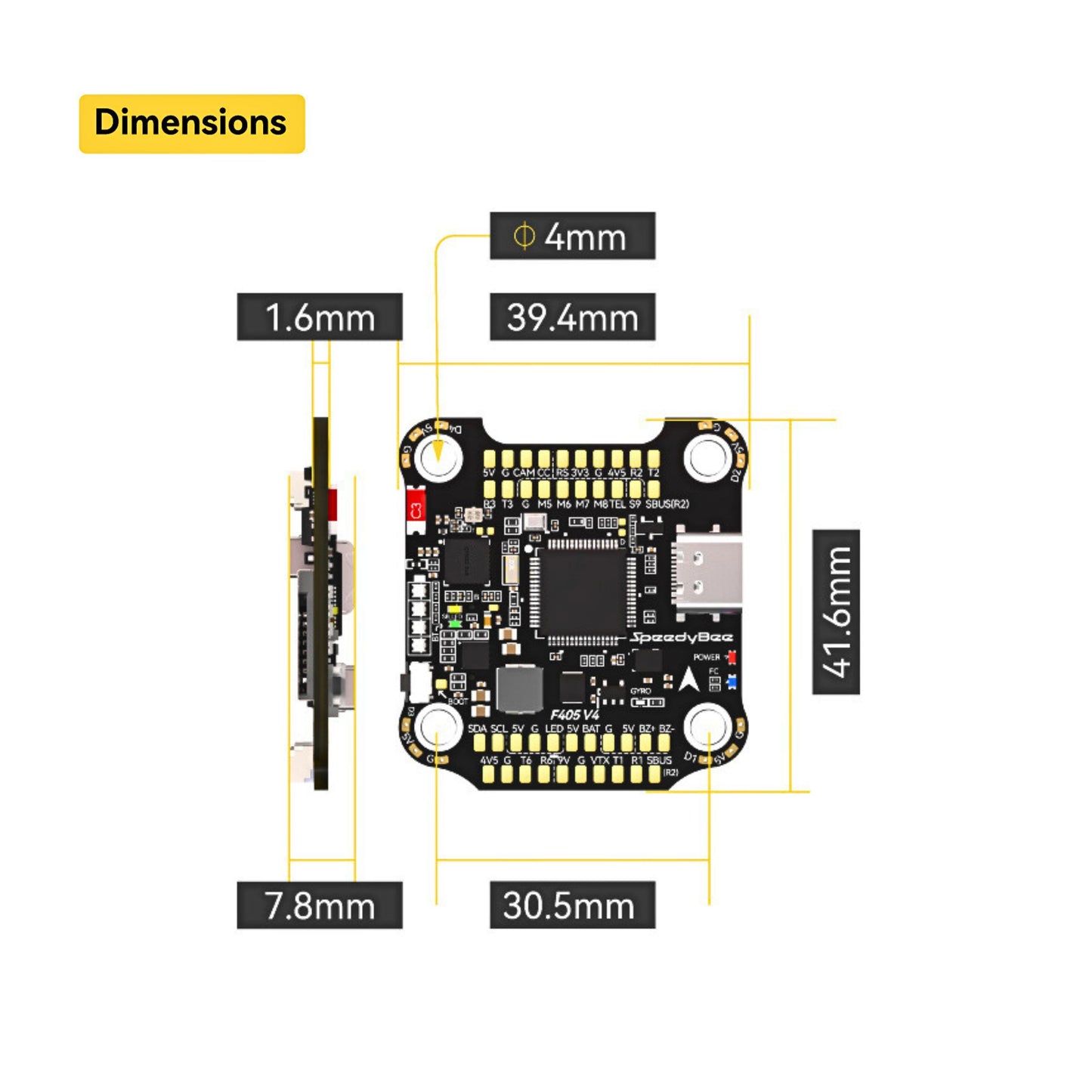 F405 V4 30×30 Flight Controller