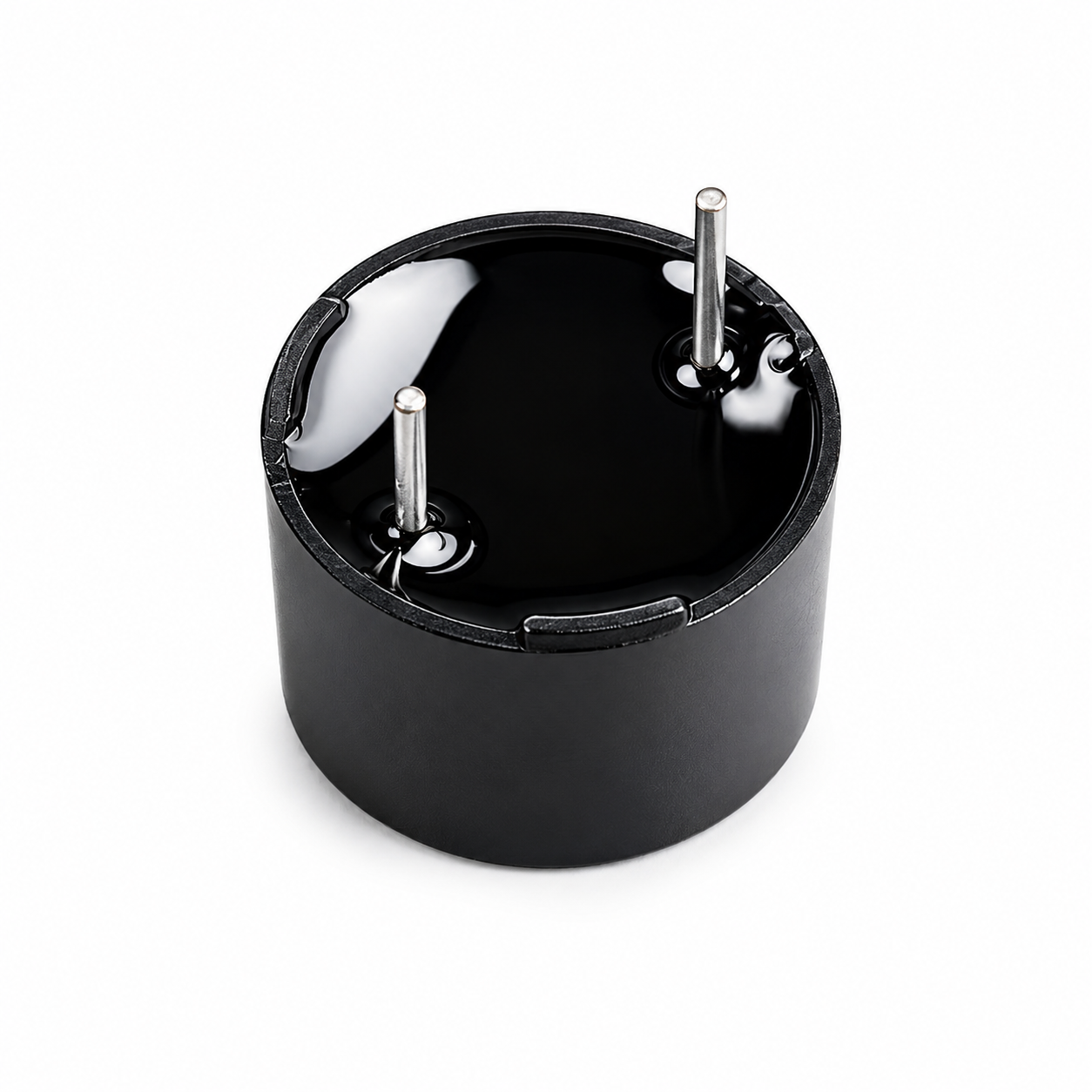 Back View of 5V Active Electromagnetic Buzzer Housing