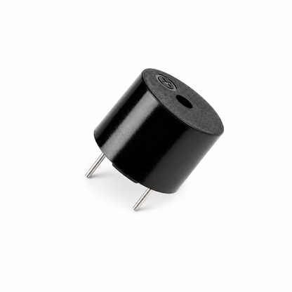 Close-up of 5V Active Electromagnetic Buzzer Pins