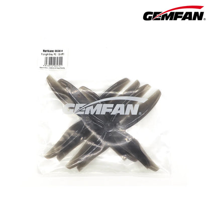 6038 Hurricane PC 4 Blade Propeller for 6 Inch FPV Drone (2CW + 2CCW) - Clear Gray